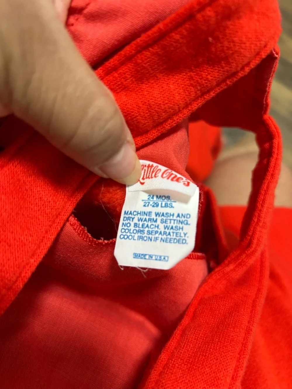 Red Baby VTG  Overalls with Sneaker Applique